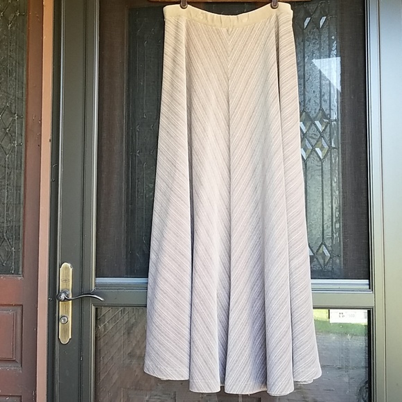 Vintage Tiburon USA taupe velour button jacket, chevron striped A line skirt set - Picture 8 of 8